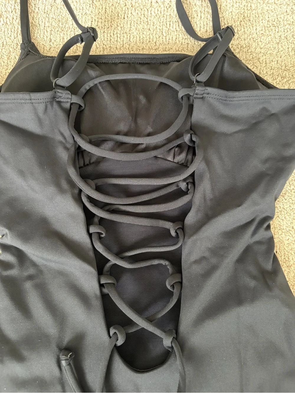 TA3 Lacey Black One piece swimsuit bodysuit Shapeware snatched size XS